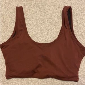 Brown Balance Athletica bra top